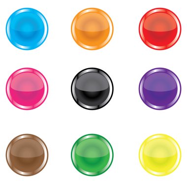 dokuz yuvarlak düğmeleri