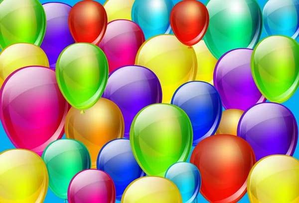 Fondo con globos de color — Vector de stock