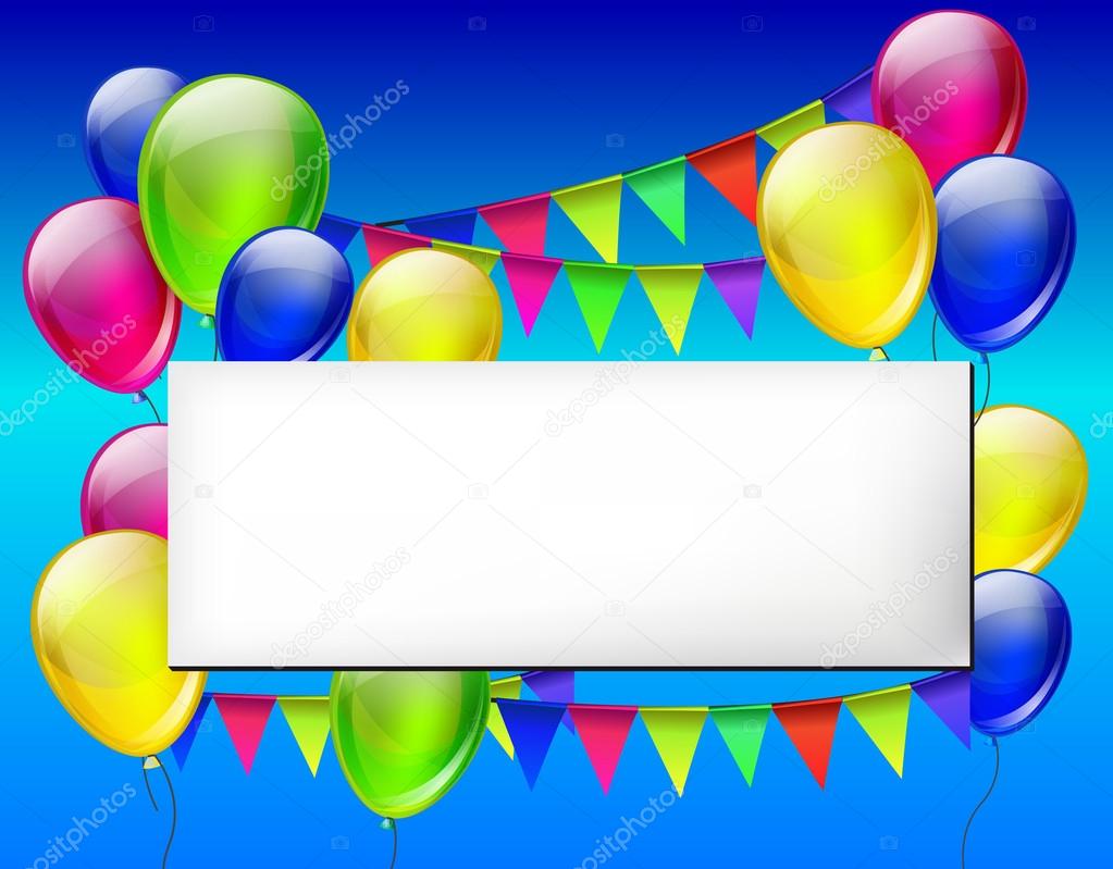 Background with color balloons