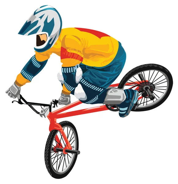 若い自転車ライダー — ストックベクタ