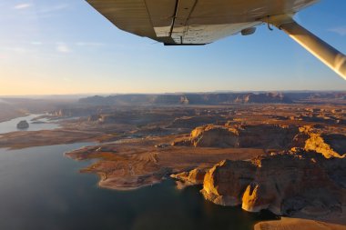 Lake Powell photographed from the plane. clipart