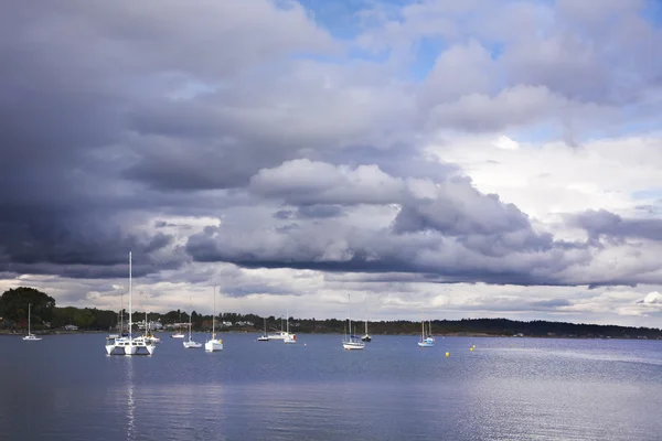 Yachts sur l'île de Vancouver — Photo