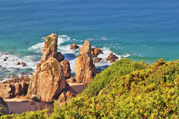 Wybrzeży Portugalii, cabo da roca - najbardziej zachodniej punktu euro — Zdjęcie stockowe