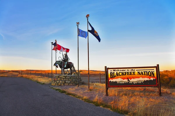 Reservation blackfeet Indians — Stock Photo, Image
