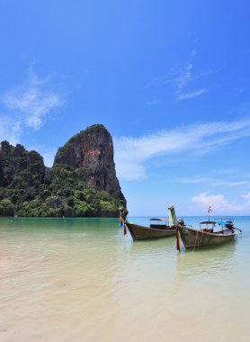 güzel, zengin bir şekilde dekore edilmiş iki tekne