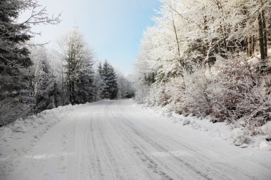 Kış sabahları bir ahşap