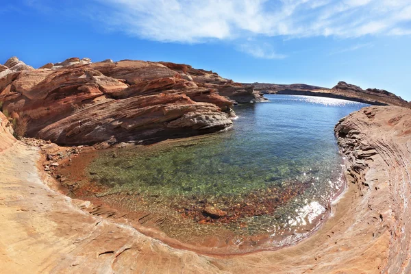 The blue water in the desert — Stock Photo, Image