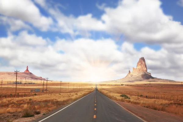 The American Highway in Monument Valley — Stock Photo, Image