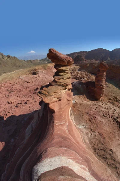 O arenito nas montanhas de Eilat, Israel — Fotografia de Stock