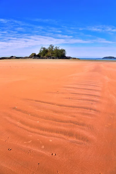 Piccola isola vicino alla spiaggia dell'oceano — Foto Stock