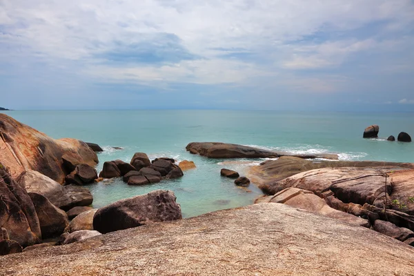 Lamai strand efter en storm - Stock-foto