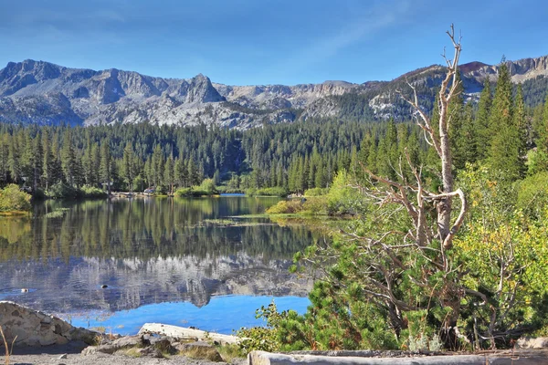 Das glatte Wasser eines Bergsees — Stockfoto