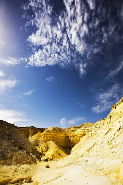 Trockene Hügel aus Sandstein in Israel — Stockfoto