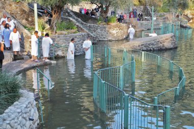 Baptism in the Jordan River clipart