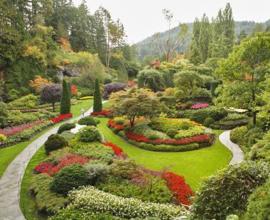 The Sunken-garden on island Vancouver clipart