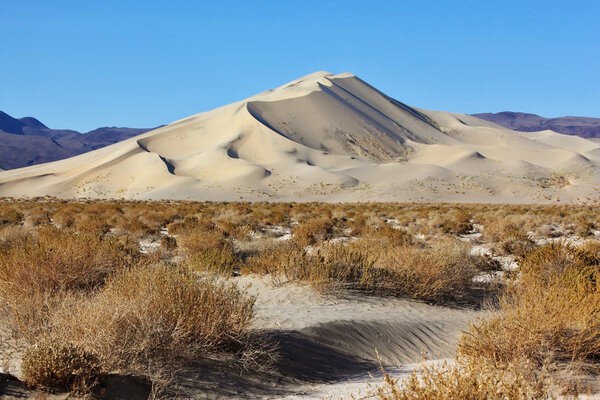 The huge sand dune Eureka before sunrise