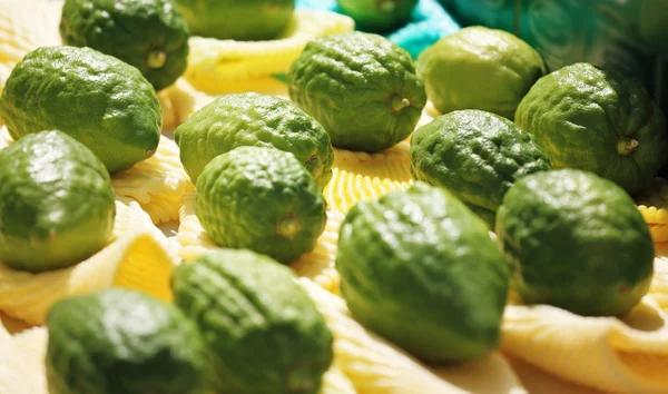 On a counter of a festive market ritual fruits a citrus — Stock Photo, Image