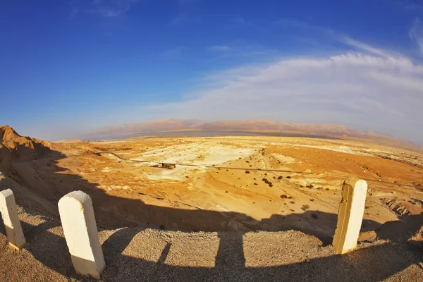 Roadside of highway in the stone desert — Stock Photo, Image