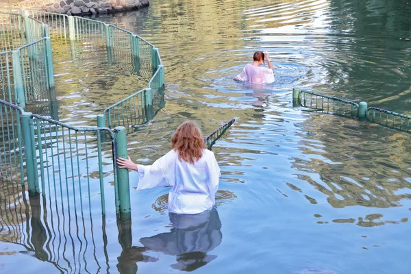 Pilgrimer i vattnet — Stockfoto