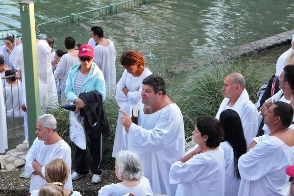 Bautismo de los peregrinos cristianos — Zdjęcie stockowe