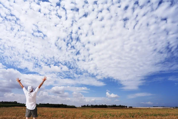 The man in a white shirt — Stock Photo, Image