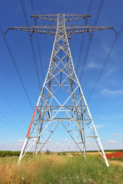 High-voltage power lines Stock Image