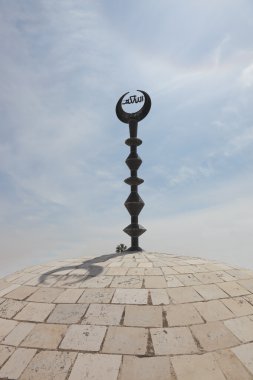The mosque with the Muslim crescent clipart