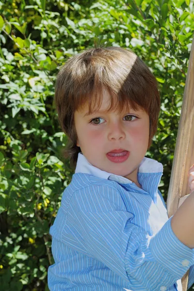 The spoiled beautiful green-eyed boy — Stock Photo, Image