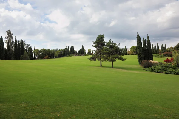 A field in a park-garden Sigurta — Stock Photo, Image
