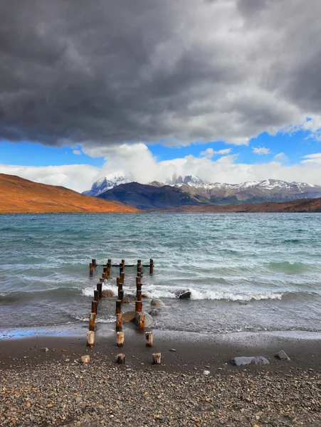 Лодка док на Laguna Azul . — стоковое фото