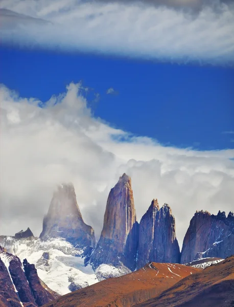 Três das rochas Torres del Paine — Fotografia de Stock