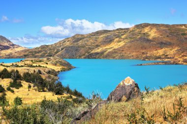  lake pehoe, masmavi su 