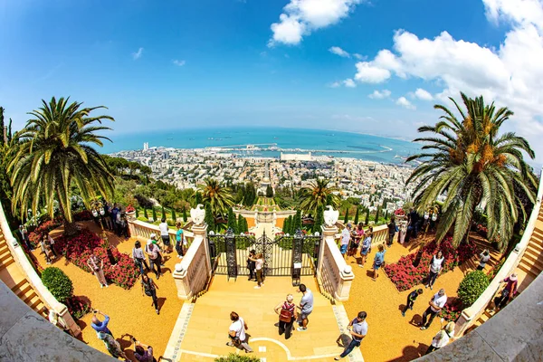 Haifa Israel Μαΐου 2017 Προσκύνημα Στο Κέντρο Και Δημοφιλής Τουριστικός — Φωτογραφία Αρχείου
