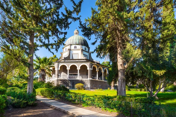Blühender Riesiger Park Rund Das Kloster Der Tiberiassee Kirche Der — Stockfoto