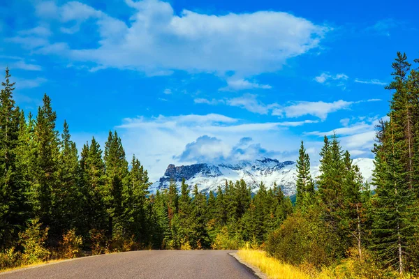 Reise Und Fototourismus Üppige Kumuluswolken Blauen Himmel Die Rocky Mountains — Stockfoto