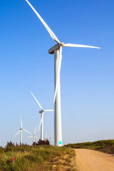 Israel Moderne Windmühlen Windgenerator Windpark Auf Dem Gilboa Moderne Ausrüstung — Stockfoto