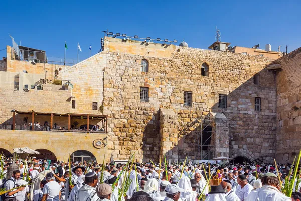 Jerusalem Israel Setembro 2018 Bênção Cohanim Cerimônia Comovente Parede Ocidental — Fotografia de Stock
