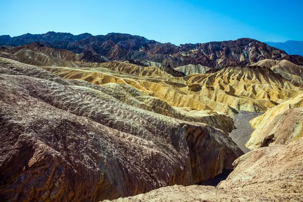 Pintoresco Atardecer Multicolor Zabriskie Point Death Valley California Magnífico Paisaje —  Fotos de Stock
