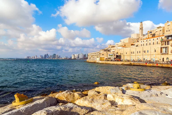 Starý Yaffo Teplý Večer Středozemním Moři Starý Yaffo Jedno Nejstarších — Stock fotografie