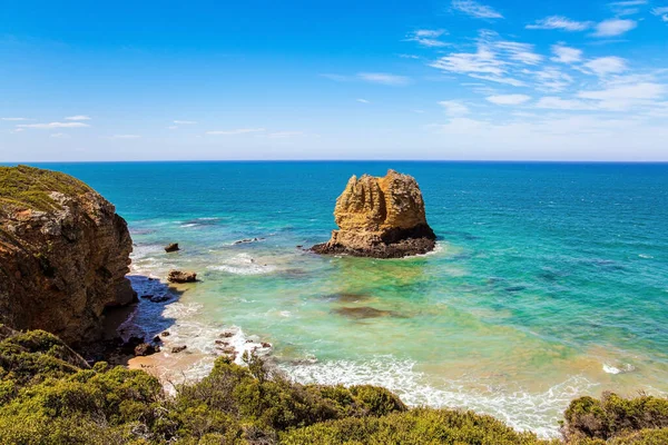 Wybrzeże Pacyfiku Piaszczysta Plaża Podróż Półkulę Południową Wspaniała Podróż Australii — Zdjęcie stockowe