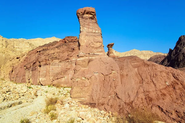 Israël Eilat Mountains Formations Paysagères Multicolores Formes Bizarres Grès Altéré — Photo