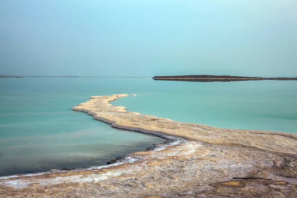 Concept Active Photo Tourism Israel Dim Winter Day Dead Sea — Fotografia de Stock