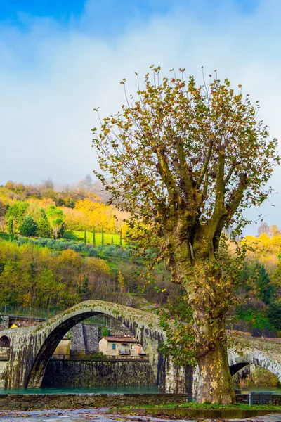 Antiguo Nombre Del Puente Puente Del Diablo Italia Lucca Agua — Foto de Stock