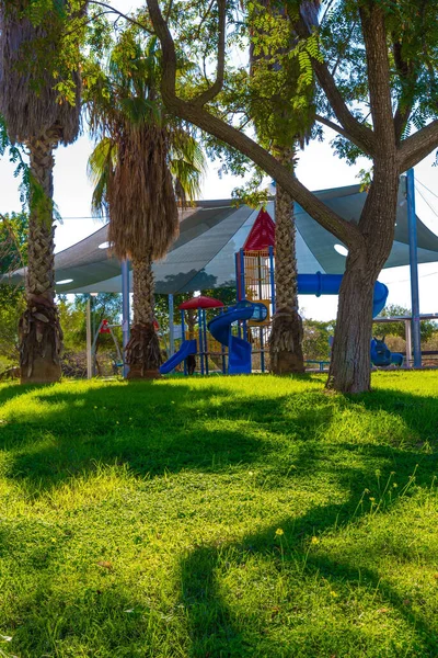 Grande Seguro Parque Infantil Para Crianças Variedade Atrações São Organizadas — Fotografia de Stock