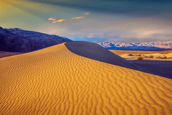 Usa Easily Accessible Dunes Located Road 190 Magical Desert Morning — Stock Photo, Image