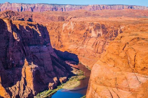 Кінь Бенд Прекрасний Меандр Річки Колорадо Глибокий Каньйон Червоного Пісковику — стокове фото