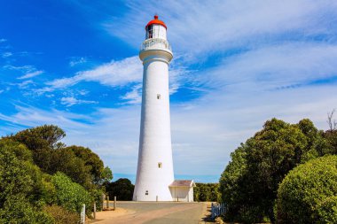  Büyük Okyanus Yolu Avustralya 'nın Pasifik kıyısı boyunca uzanır. Okyanus kıyısındaki muhteşem deniz feneri. Dünyanın en manzaralı yolu kabul edilir.. 