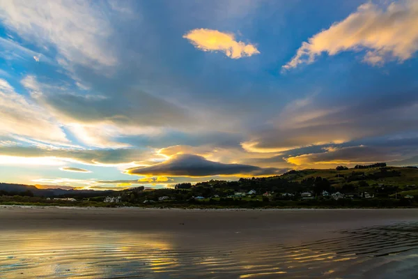 Nieuw Zeeland Pacifische Kust Kunst Van Artistieke Fotografie Prachtige Zonsondergang — Stockfoto