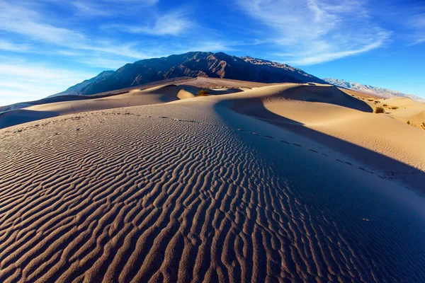 Mesquite Flat Sand Dunes Частиною Долини Смерті Каліфорнії Сша Світлові — стокове фото