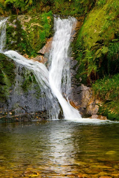 黑森林 Schwarzwald 欧洲中部著名的森林 秋天阴天 风景如画的瀑布式的高水位瀑布 — 图库照片
